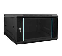 vidaXL Network Cabinet with Storage Black 53 x 60 x 30 cm Steel, Office Cabinet, Rectangular Lockable Storage for Industrial Equipment, Networking Tools, Electronics, and Communication Use