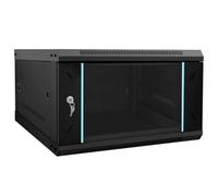 vidaXL Network Cabinet with Storage Black 53 x 60 x 30 cm Steel, Office Cabinet, Rectangular Lockable Storage for Industrial Equipment, Networking Tools, Electronics, and Communication Use