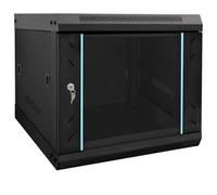 vidaXL Industrial network rack with lockable doors. Secure storage space for your office. Made of steel with tempered glass and a matte finish. With a practical latch handle.