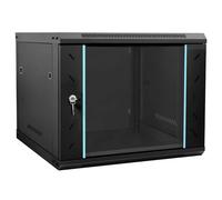 vidaXL Network Cabinet with Storage Black 60 x 60 x 50 cm Steel