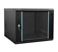 vidaXL Network Cabinet with Storage Black 60 x 60 x 50 cm Steel