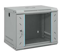 vidaXL Network Cabinet with Storage Grey 53 x 45 x 45 cm Steel