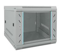 vidaXL Network Cabinet with Storage Grey 53 x 60 x 45 cm Steel, Office Cabinet, Rectangular Lockable Storage for Industrial Equipment, Networking Tools, Electronics, and Communication Use