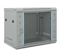 vidaXL Network Cabinet with Storage Grey 60 x 45 x 50 cm Steel