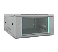 vidaXL Network Cabinet with Storage Grey 60 x 60 x 35 cm Steel