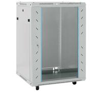 vidaXL Network Cabinet with Storage Grey 60 x 60 x 80 cm Steel