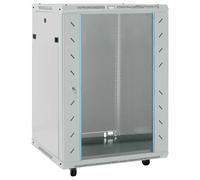 vidaXL Network Cabinet with Storage Grey 60 x 60 x 80 cm Steel