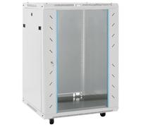 vidaXL Network Cabinet with Storage Grey 600 x 450 x 860 mm Steel