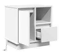 vidaXL Night Cabinet with White LED 50x34.5x50cm