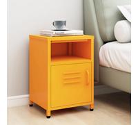 Vidaxl Nightstand Mustard Yellow 35X35X51 Cm Steel, Yellow