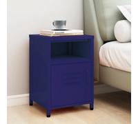 (navy blue, 1) vidaXL 1/2x Nightstand Steel Bedside Bed Side Storage Cabinet Multi Colours