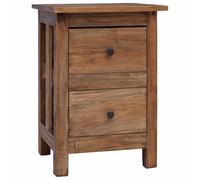 vidaXL Nightstand Bedside Cabinet Side Table Bed Table Solid Mahogany Wood