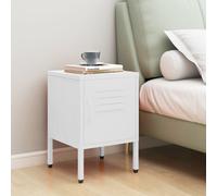 vidaXL Nightstand White 35x35x51 cm Steel