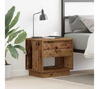 vidaXL Nightstand with Drawer Old wood 45 x 34 x 44 cm Engineered wood