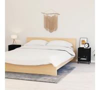 1/2x Nightstand Steel and Glass Bedside Storage Cabinet Multi Colours vidaXL