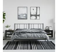 vidaXL Nightstands 2 pcs Black 50x35x60 cm Glass and Steel