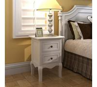 Vidaxl Nightstands 2 Pcs With 2 Drawers Mdf White