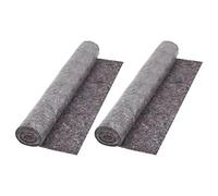 vidaXL Non-slip Painter Fleeces - 2 pcs Grey, 50 m, 180 g/m² - High Absorbent Dust Sheets - Ideal for Floor Protection from Paint & Dust