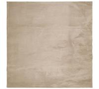 vidaXL Non-Slip Square Rug - Soft Short Pile Washable Area Carpet - Durable and Tested Polyester Floor Mat - Suitable for Underfloor Heating - Sand Colour