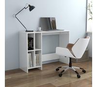 vidaXL Notebook Desk High Gloss White Engineered Wood Laptop Workstation Desk