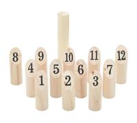 vidaXL Number Kubb Game Set 13 Piece with Carrying Bag, Throwing Game for Famili
