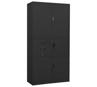 vidaXL Office Cabinet Anthracite Steel Furniture Filing File Storage Cabinet