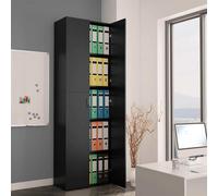 Vidaxl Office Cabinet Black 60X32X190 Cm Engineered Wood