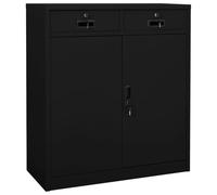 Vidaxl Office Cabinet Black 90X40X102 Cm Steel
