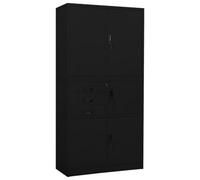 Vidaxl Office Cabinet Black 90X40X180 Cm Steel