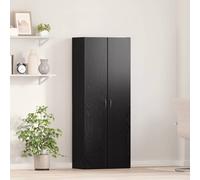 Office Cabinet Black Oak 60x32x152.5cm Engineered Wood 2 Doors 3 Shelves Durable