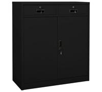 vidaXL Office Cabinet Black Steel Home Furniture Filing File Storage Cabinet