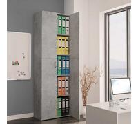 vidaXL Office Cabinet Concrete Grey Engineered Wood Filing Folder Storage Rack