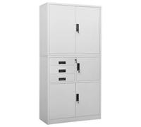 Vidaxl Office Cabinet Light Grey 90X40X180 Cm Steel