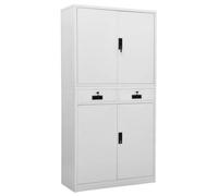 Vidaxl Office Cabinet Light Grey 90X40X180 Cm Steel