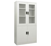 Vidaxl Office Cabinet Light Grey 90X40X180 Cm Steel