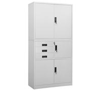 vidaXL Office Cabinet Light Grey Steel Furniture Filing File Storage Cabinet