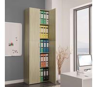 vidaXL Office Cabinet Sonoma Oak 60x32x190 cm Engineered Wood