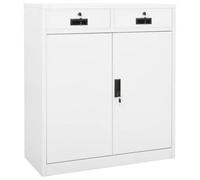 Vidaxl Office Cabinet White 90X40X102 Cm Steel