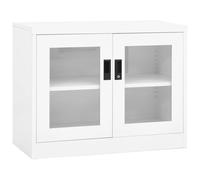 vidaXL Office Cabinet White Steel Home Filing File Storage Cabinet Lockers