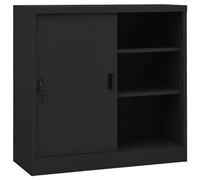 Vidaxl Office Cabinet With Sliding Door Anthracite 90X40X90 Cm Steel