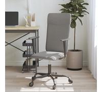 vidaXL Office Chair Dark Grey Fabric