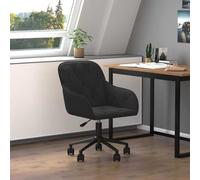 vidaXL Office Chair Height Adjustable Black 56 x 61.5 x 72 cm Velvet