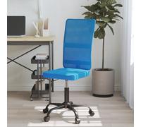 vidaXL Office Chair Height Adjustable Blue Mesh Fabric