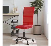 vidaXL Office Chair Height Adjustable Wine Red Mesh Fabric