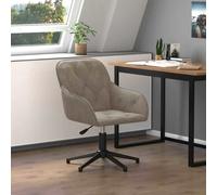 vidaXL Office Chair Light Grey 56 x 61.5 x 72 cm Velvet