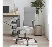 vidaXL Office Chair Light Grey Fabric
