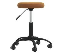 vidaXL Office Swivel Chair Brown Velvet