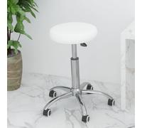 vidaXL Office Swivel Chair White Faux Leather