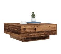 vidaXL Coffee Table Old Wood and Blue 80 x 80 x 31 cm Engineered Wood, Brown
