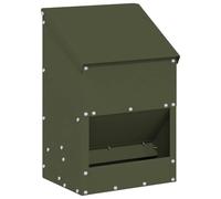 vidaXL Olive Green Chicken Feeder 21 x 16 x 33 cm, Other, Rectangular Structures, Industrial Structures, Metal Frames, and Sustainable Designs for Urban Development Projects